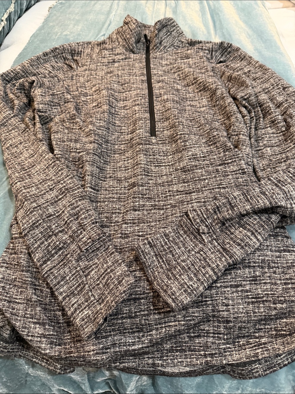 Women's Lululemon  Heathered Gray Quarter-Zip Pullover Jacket